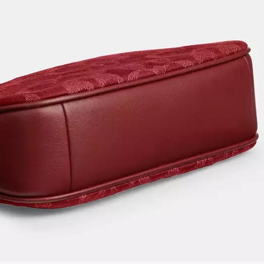 COACH Nolita 19 in Signature Denim Shoulder Bag - True Red / Silver - Picture 6 of 9